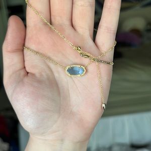 Elisa Pendant Necklace in Light Blue Illusion
